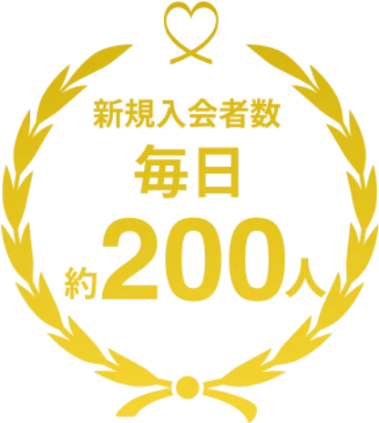 新規入会者数 毎日約200人